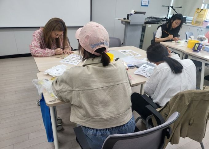 구리시자원봉사센터 페이스페인팅 자원봉사 전문교육 현장