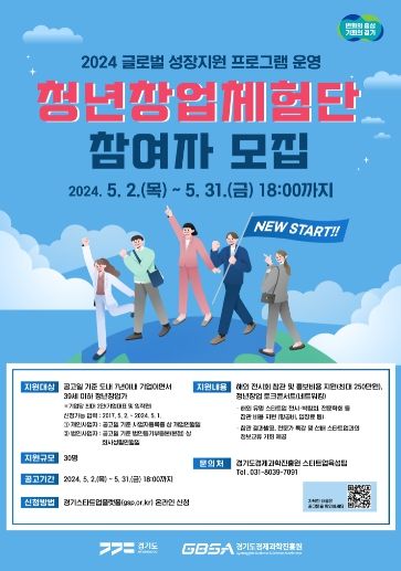 ‘청년창업체험단’ 참여자 모집 포스터
