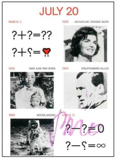 〈7월 20일〉, 1985 (백남준아트센터 아카이브 에릭 안데르시 컬렉션)