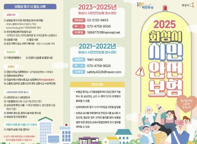화성시, 전국 최대 규모 시민안전보험 운영
