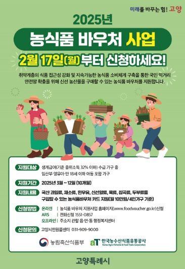 2025년 농식품 바우처 사업 안내문