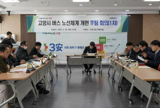 버스 노선체계 개편 TF팀 회의