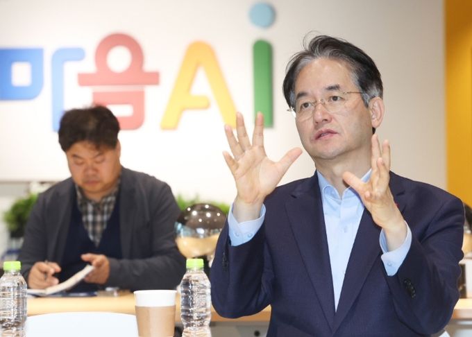 마음AI 스타트 기업을 방문한 이동환 고양특례시장