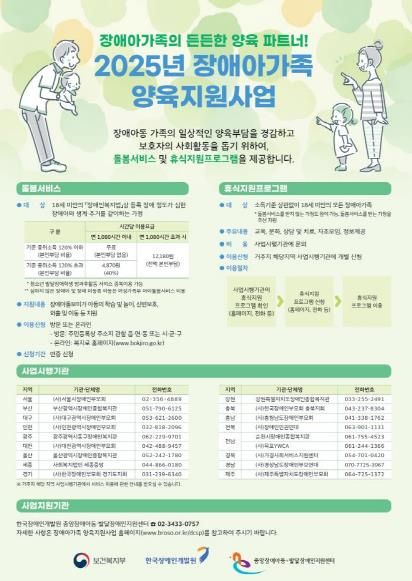 파주시, 장애아 가족의 양육부담 경감 위한 장애아돌봄서비스 지원