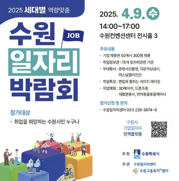 2025 수원시 일자리박람회 홍보물