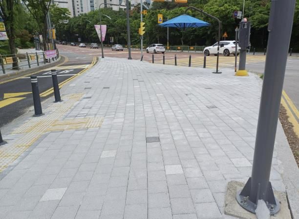 용인특례시 수지구 내 주요 도로 보행 환경 개선 사진